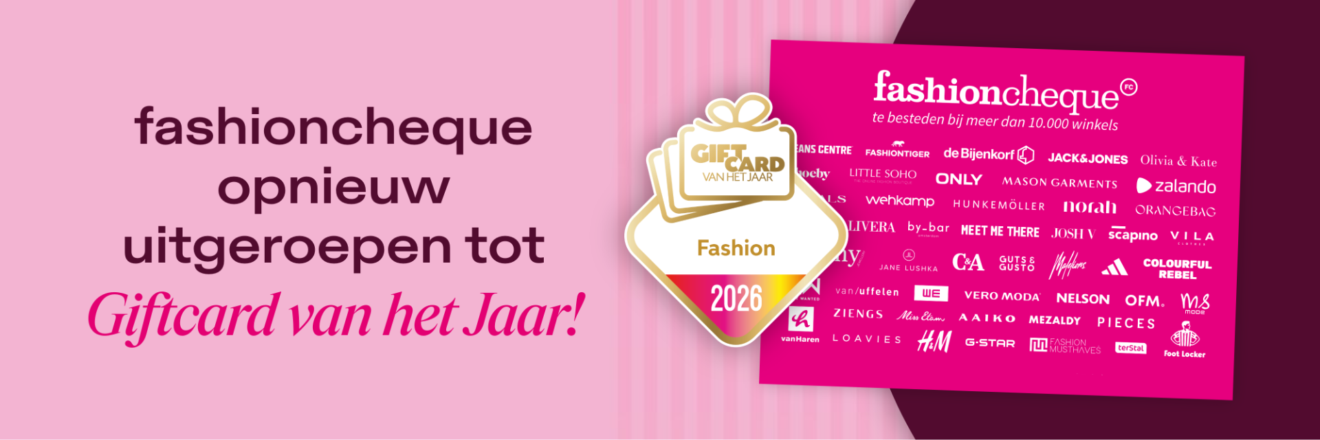 fashioncheque opnieuw uitgeroepen tot Giftcard van het Jaar!